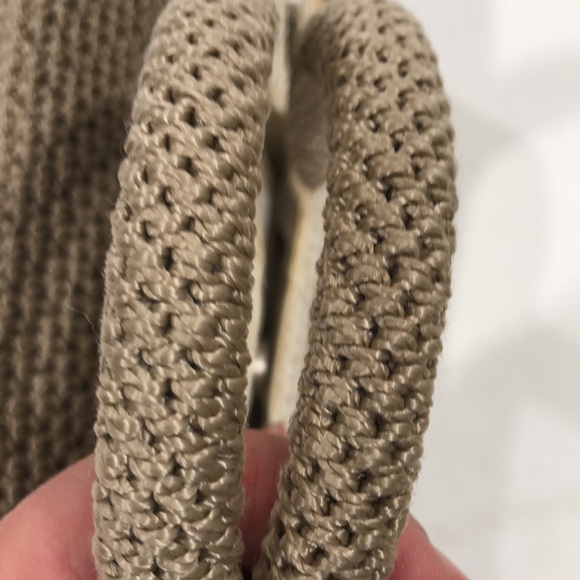 Vintage The Sak : Elliot Lucca : nylon crochet body skirt in taupe and beige - Picture 7 of 7